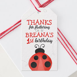 水色ラディバグ誕生日お願いギフトラベル ギフトタグ