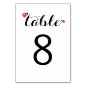 水色ラディバグ赤ちゃんシャワーテーブル番号 テーブルナンバー (裏面)