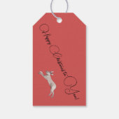 水色ラビットクリスマスギフトラベル ギフトタグ (裏面)