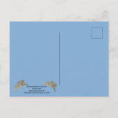 水色ラビットホープ勇気付けられるが良くなる ポストカード (裏面)