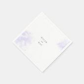 水色ラベンダースプラッシュホワイト名結婚ズ スタンダードカクテルナプキン (角)