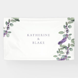 水色ラベンダーユーカリ結婚の名前 横断幕