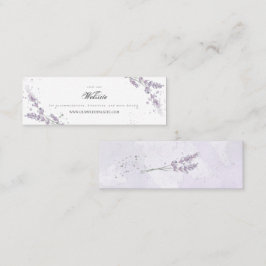 水色ラベンダー結婚のWebサイトエンクロージャカード スキニー名刺