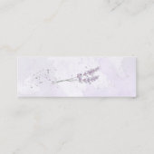 水色ラベンダー結婚のWebサイトエンクロージャカード スキニー名刺 (裏面)