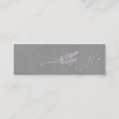 水色ラベンダー結婚のWebサイトエンクロージャカード スキニー名刺 (裏面)