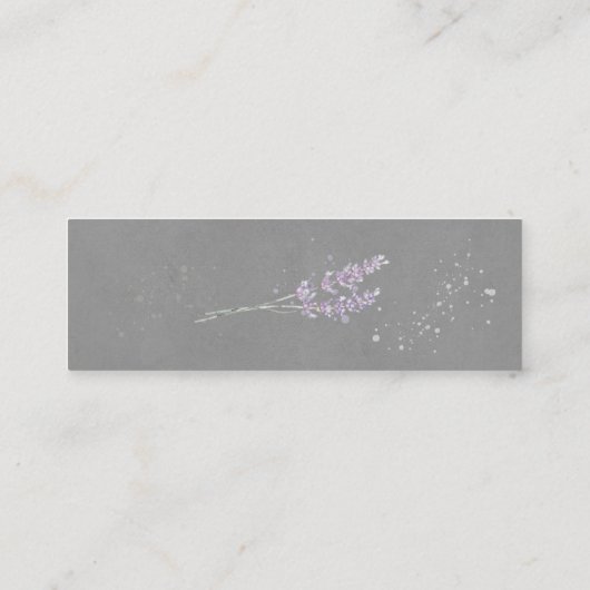 水色ラベンダー結婚のWebサイトエンクロージャカード スキニー名刺 (裏面)