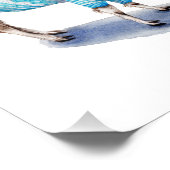 水色ラマのブルーのセーター フォトプリント            (角)