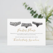 水色ランジェリーシャワーゲームブライダルシャワー 招待状 (スタンド正面)