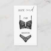 水色ランジェリーシャワーサイズカードブラックレース エンクロージャーカード (正面)