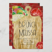 水色ランチブランチNETWORKINGオフィスイベント 招待状 (正面/裏面)