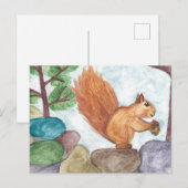 水色リスのポストカード | ユニーク | 自然 ポストカード (正面/裏面)