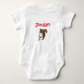 水色リスベビー小体服 ベビーボディスーツ (裏面)