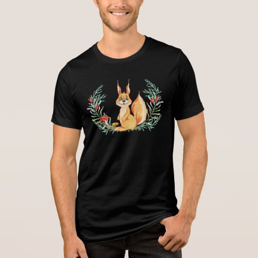 水色リス トライブレンドＴシャツ (正面)