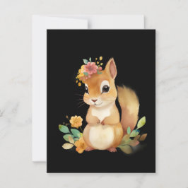 水色リス ポストカード