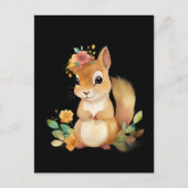 水色リス ポストカード (正面)