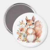 水色リス マグネット (正面/裏面)