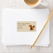 水色リス、動物の自然住所 シール (インサイチュ)