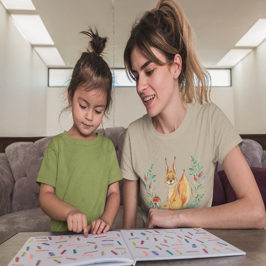 水色リス Tシャツ