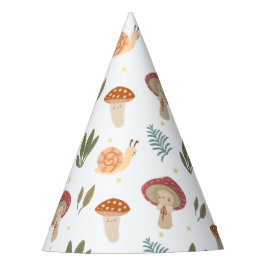水色リトルキノコ誕生日パーティーハット パーティーハット