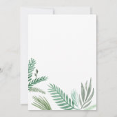 水色リトルパームデスティネーションウェディング 招待状 (裏面)