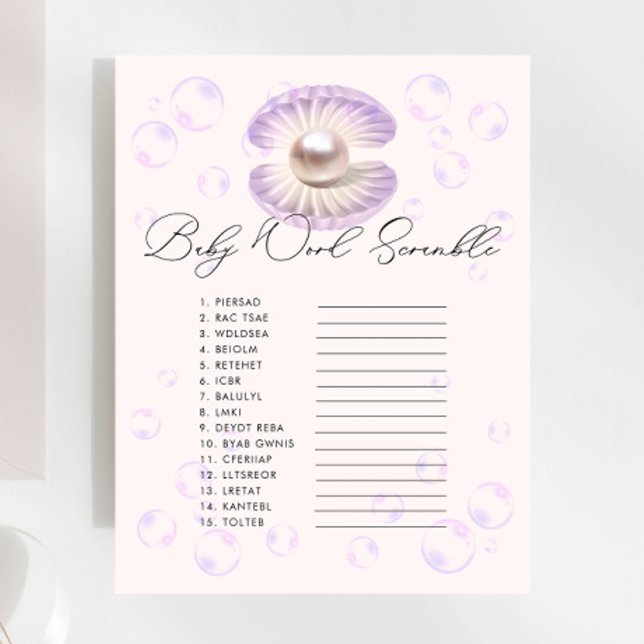 水色リトルパールベビーワードスクランブルゲーム (クリエイターアップロード済み)