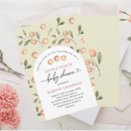 水色リトルピーチベビーシャワーInvInvitation 招待状