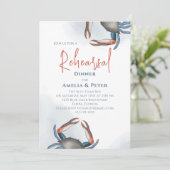 水色リハーサルディナーブルーカニ海QRコード 招待状 (スタンド正面)