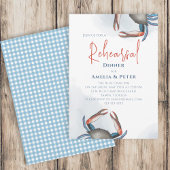 水色リハーサルディナーブルーカニ航海の海 招待状