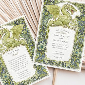 水色リュブリャナスロベニア結婚ドラゴン 招待状