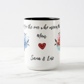 水色リリーフローラマグforママ ツートーンマグカップ (中央)