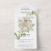 水色リンゴ結婚封筒 オールインワン招待状 (内側)