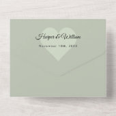 水色リンゴ結婚封筒 オールインワン招待状 (裏面)