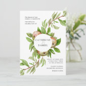 水色リンゴ結婚枝 招待状 (スタンド正面)