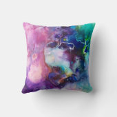 水色レインボーのペルソナお洒落ライズ可能な名前 クッション (裏面)