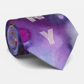 水色レインボーのペルソナお洒落ライズ可能な名前 ネクタイ (ロール)