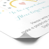 水色レインボーバースデーパーティータイムカプセル ポスター (角)