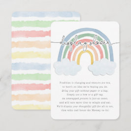 水色レインボーパステルディスプレイシャワー エンクロージャーカード