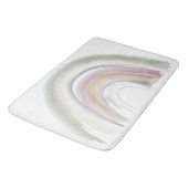 水色レインボーミュート色ボホシックなシャワー バスマット (アングル)