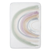 水色レインボーミュート色ボホシックなシャワー バスマット (正面縦)