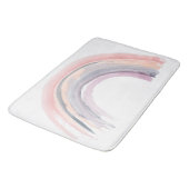 水色レインボーミュート色ボホシックなシャワー バスマット (アングル)