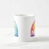 水色レインボー良いバイブオンリーコーヒーマグ コーヒーマグカップ (中央)