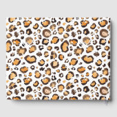 水色レオパード結婚プリント ゲストブック (裏面)