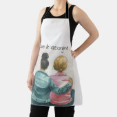 水色レズビアンカップルパーソナライズされた エプロン (インサイチュ)