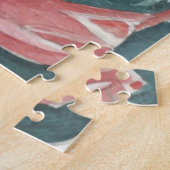 水色レズビアンカップルパーソナライズされた ジグソーパズル (側面)