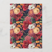 水色レッドアマリリスブライダルシャワービンゴゲーム エンクロージャーカード (裏面)