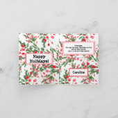 水色レッドベリーハッピーホリデーズ祖母 シーズンカード (内部)