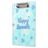 水色レトロブルーフローラ絵を描手 クリップボード (左)