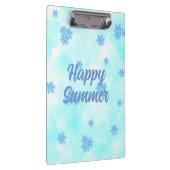 水色レトロブルーフローラ絵を描手 クリップボード (右)