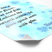 水色レトロブルーフローラ絵を描手 フォトプリント            (角)