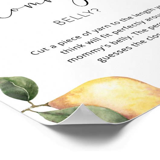 水色レモンどれくらいの大きさはママの腹のポスター ポスター (角)